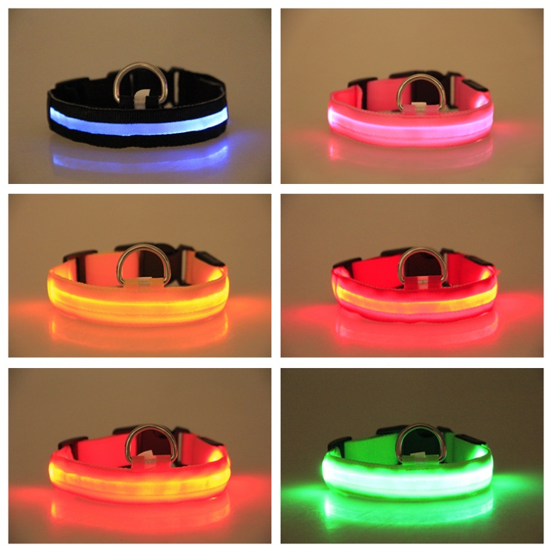 LED Pet Collar Kalung Kucing Anjing LED Motif Lucu Bisa Di Charge