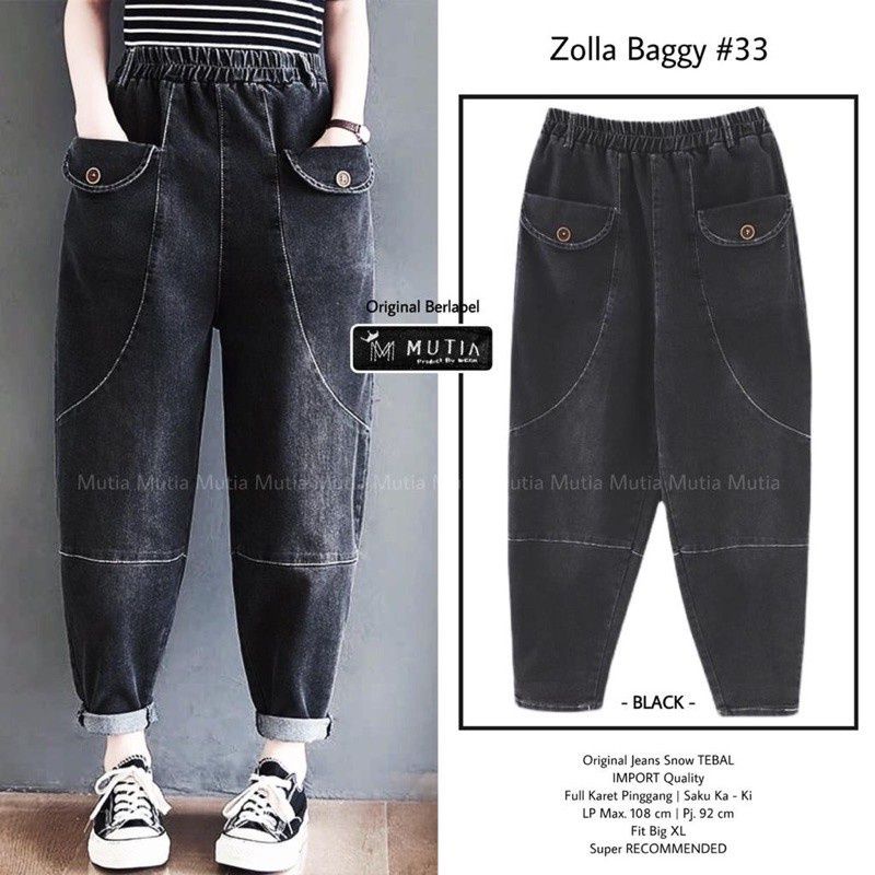 donnaruma baggy jeans / celana panjang jeans wanita super premium model kekinian