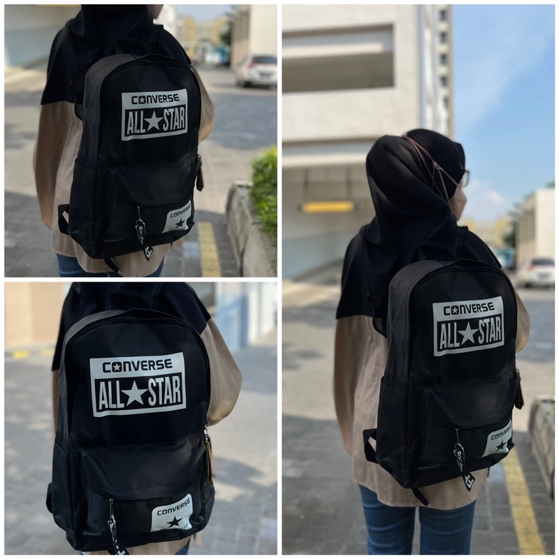 Tas Ransel Cowok / Tas Kuliah / Tas Sekolah / Tas Distro Rover Pack HR BAG Black Full Backpack Murah