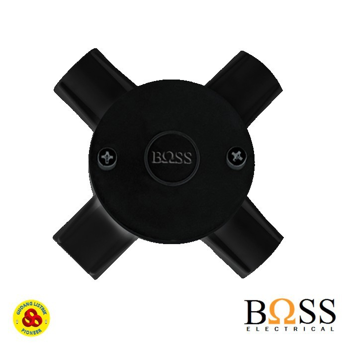 BOSS Tdus Cabang 4 Hitam 20mm / T Dus C4 Black