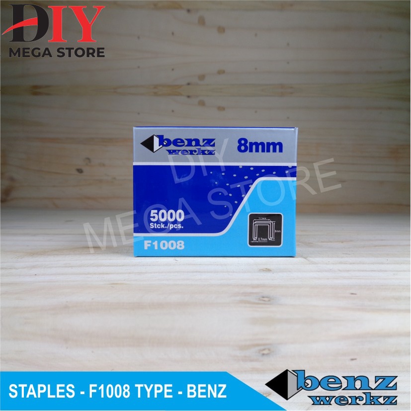 

Isi stapler 1008F benz werkz staples tembak angin 5000 pcs isi staples Staples 1008F Benz Werkz Staples Nail F Series - Untuk Staples Jok Motor / Mobil, Sofa, Furniture, Kardus, Kayu dll isi 5000 Pcs