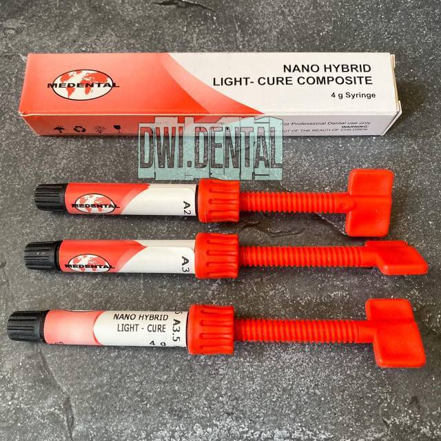 Komposit composite Medental Nano Hybrid Dental Restorative Material  Tambalan Gigi Super Kuat