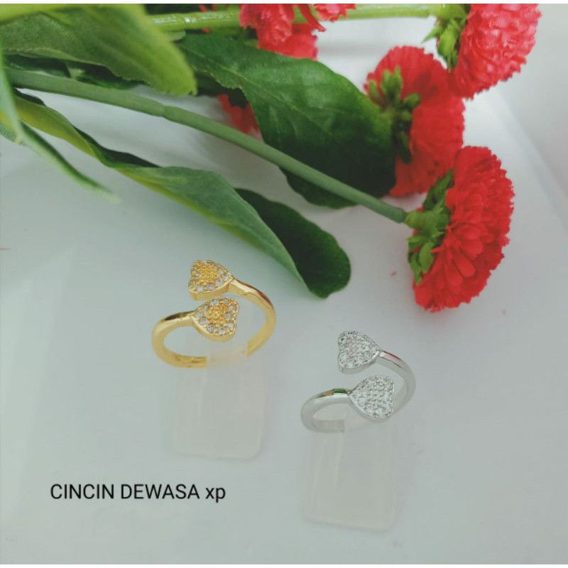 Fourfashion Cincin Wanita Love Double S022