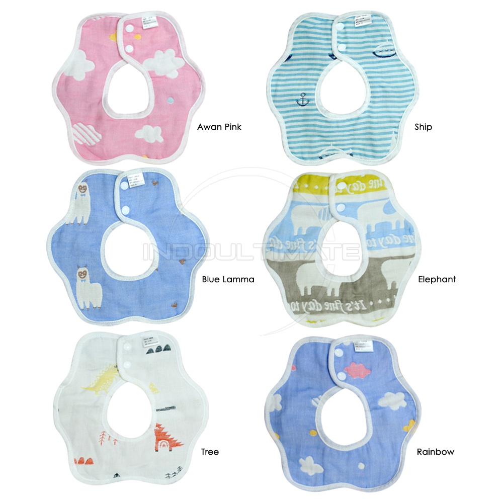 Tatakan Makan Bayi Slaber Kain Bayi Tatakan Air Liur BY-654-ST Slabber Bayi Baby Bib Sleber Slaber Makan Bayi Celemek Makan Bayi Clemek Air Liur Bayi