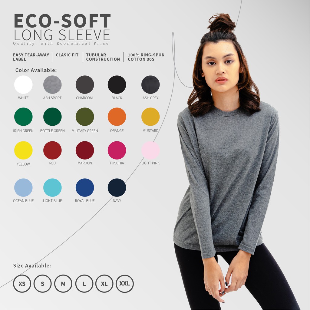 YARN &amp; SPINDLE Kaos Longsleeve Ecosoft 30s