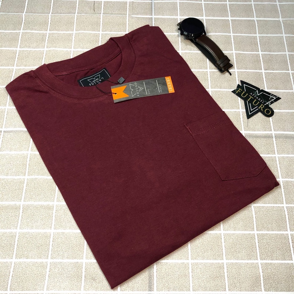 Kaos Polos burgundy Oversize Unisex Premium Original