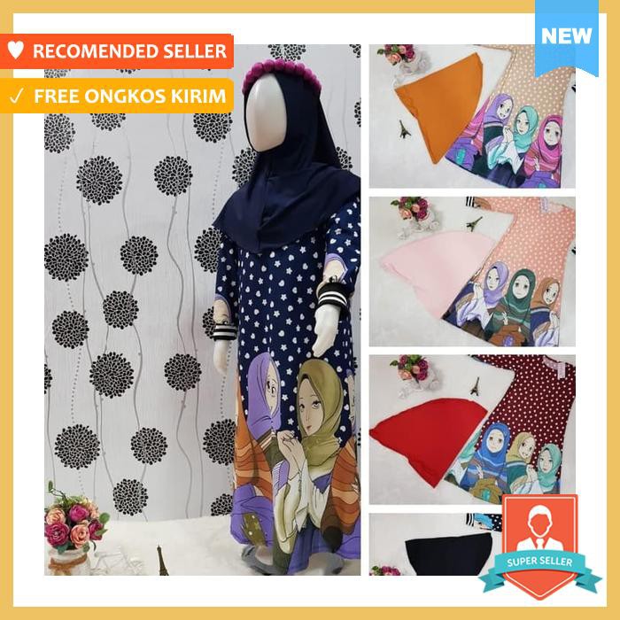 GAMIS MISSBEE PRINTING ANAK / GAMIS ANAK / GAMIS IMPORT + JILBAB