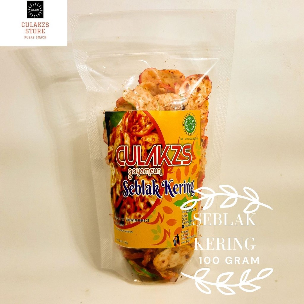 

SEBLAK KERING PEDAS KERUPUK MAKANAN RINGAN OLEH OLEH KHAS BANDUNG CAMILAN CEMILAN CULAKZS 100 GRAM