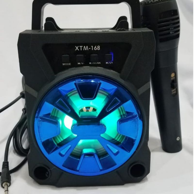 SPEAKER BLUETOOTH TERMURAH XTM-168 PLUS MIC SUARA SUPER BASS