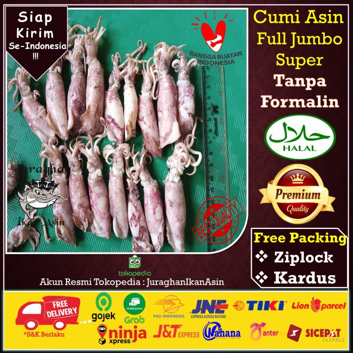 

Ikan Asin Cumi Asin Jumbo Empuk TerEnak & Kualitas Expor di Tangerang