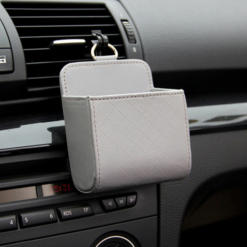 [BISA COD] Gantung Kantung AC Mobil Car Interior AC Multifunction Dashboard Air Vent Bag Organizer holder koin barang e toll