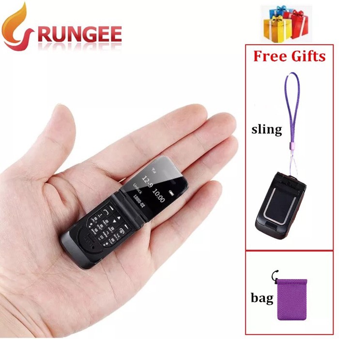 Mini Flip Mobile  Phone  0 66 Smallest Cell Phone  Wireless 