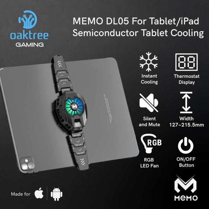 MEMO DL05 Fan Cooler Radiator Pendingin Tablet iPad Cooling Fan Gaming - MEMO DL05 TAB
