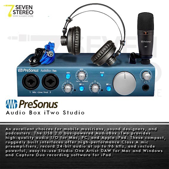 PreSonus Audio Box ITwo Studio Paket Home Recording