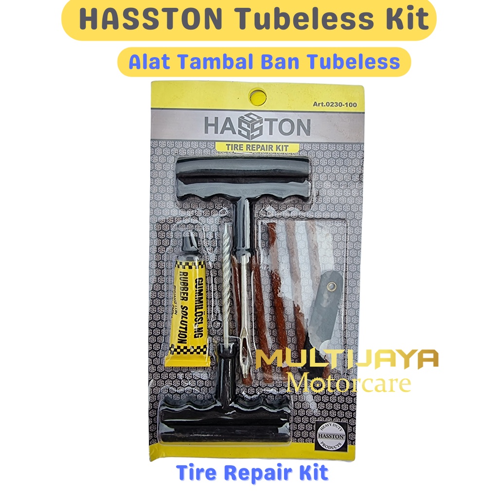 Hasston Alat Tambal Ban Tubles Tubeless Motor Mobil Tire Repair Kit