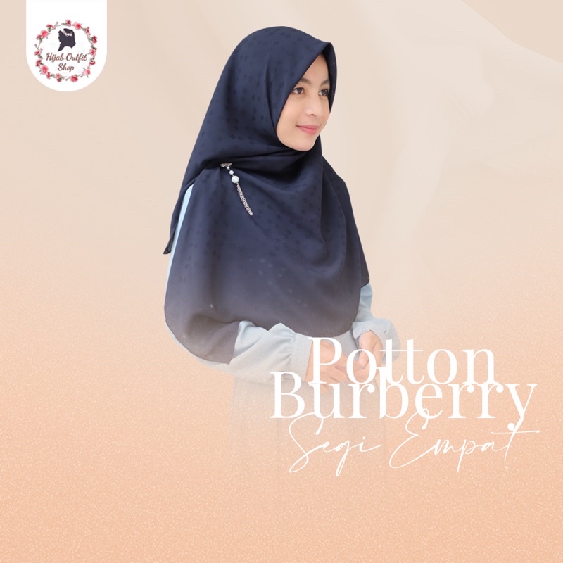 Potton burberry / segiempat polycotton burberry