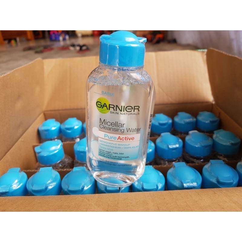 Garnier Micellar Watter Pink Skin Care 125 ML  Pembersih Wajah Make Up Remover Untuk Kulit Sensitif By Myshopbdg22