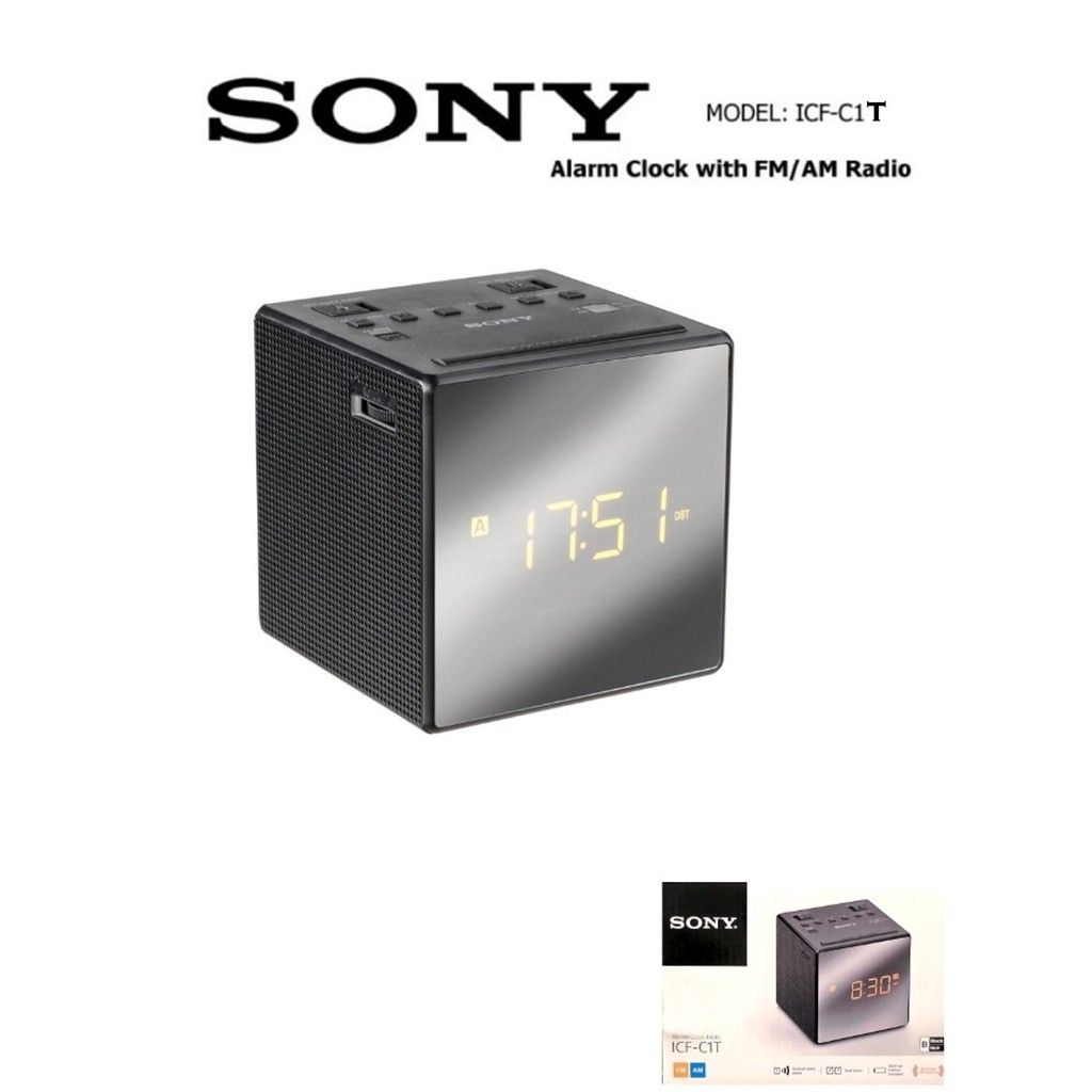CLOCK RADIO SONY ICF C1T DIGITAL DUAL ALARM RADIO AM FM