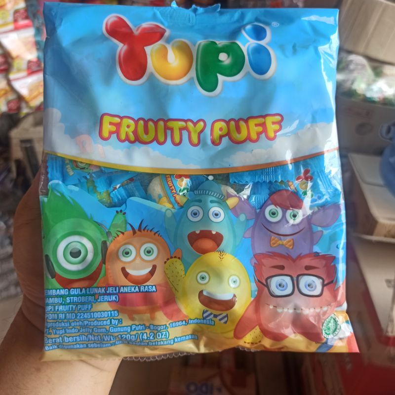 

Yupi Fruity Puff Kembang Gula Lunak Jeli Aneka Rasa 120g