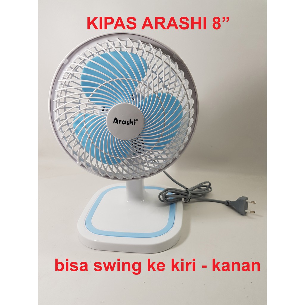 kipas angin meja 8 inch AR138 Merk ARASHI Garansi 1 tahun / desk fan