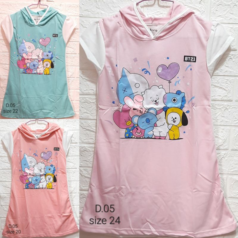 Dress anak perempuan 3-8th baby terry