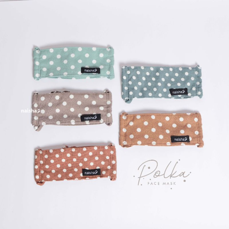 polka mask Naisha Official | masker polkadot | masker karet | masker kain hijab | masker hijab | masker premium | masker halus | masker terbaru | masker terlaris masker bermerk masker cantik