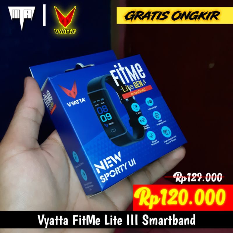 VYATTA FitMe Lite III Smartband - Colour Display, Sport Mode, IPX7 Waterproof