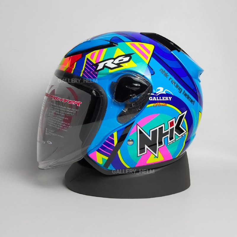 Helm Nhk R6 Se Pigment Biru | Helm Nhk Half face