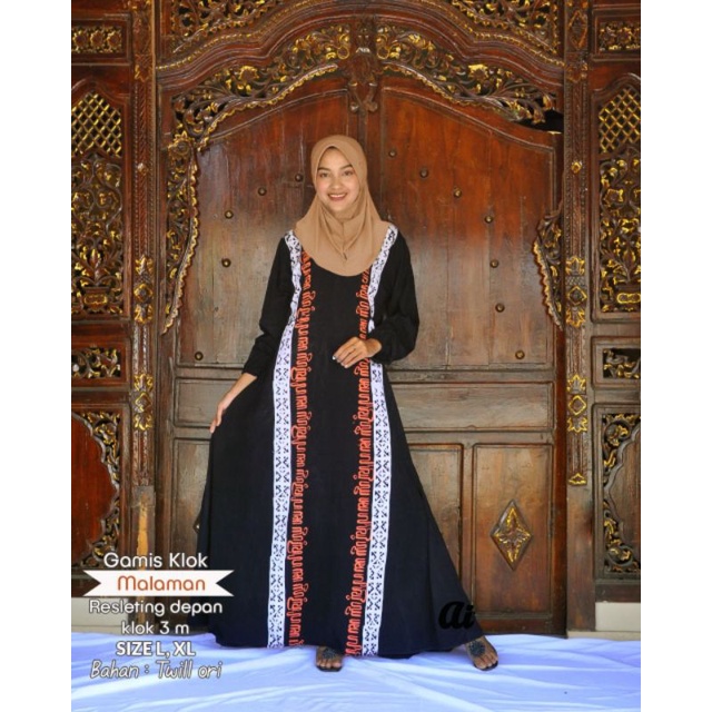 gamis twill aksara jawa