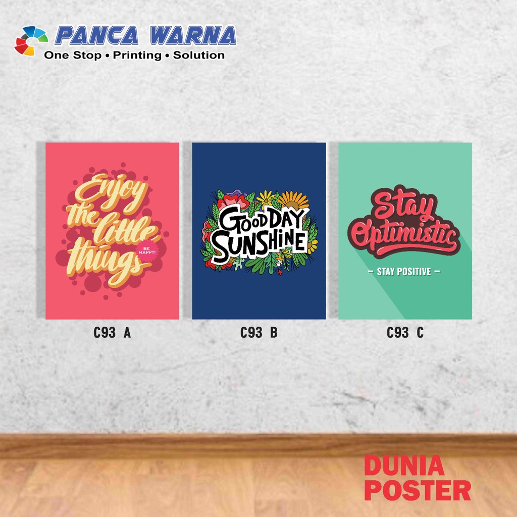 Poster Hiasan Dinding Enjoy The Little Things Design Interior Custom