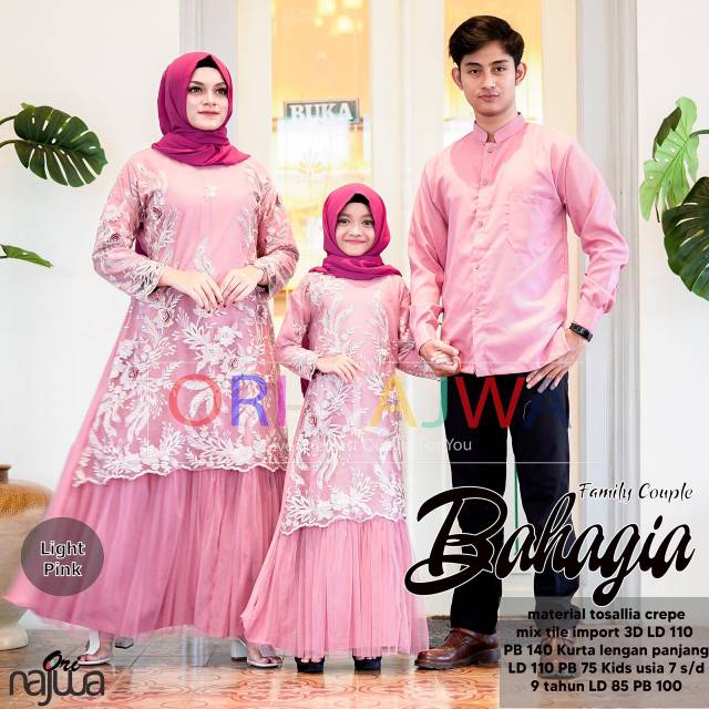 GAMIS MAXI BRUKAT COUPLE FAM BAHAGIA ORI NAJWA