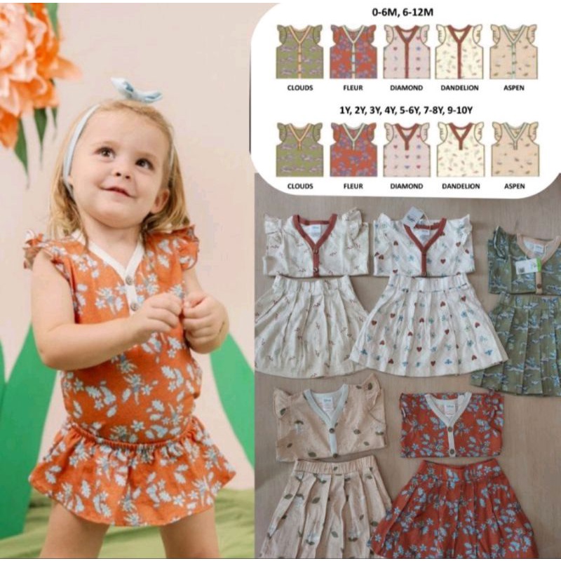 BOHOPANNA - Ruffle Top Motif Tinker Bell / Atasan Anak Perempuan