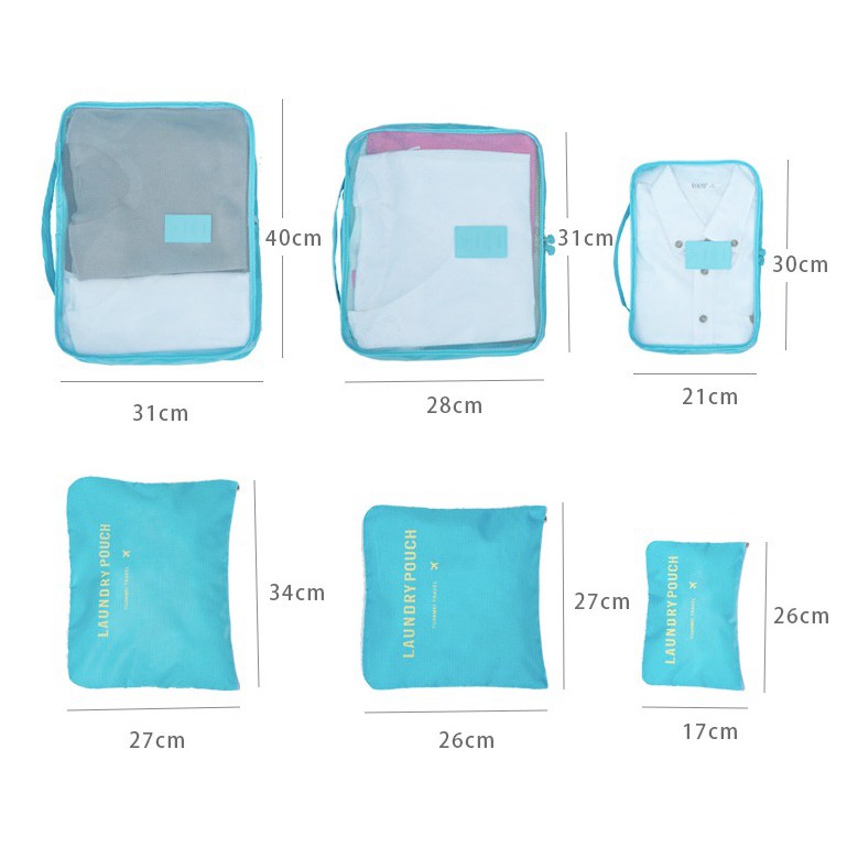 #LC-Bag Travelling Bag 6 In 1 Pouch Set - Organizer Travel Bag Organizer