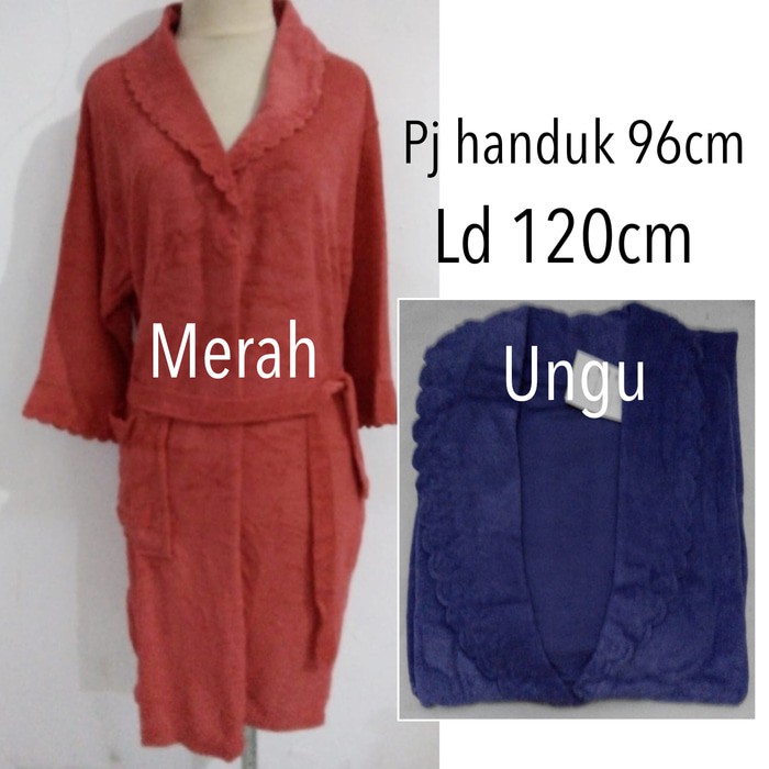 Handuk Kimono Kerah - Biru Laut Ph Kimon Handuk Kimono Dewasa Terry Palmer Sisa Export Kore G6e3