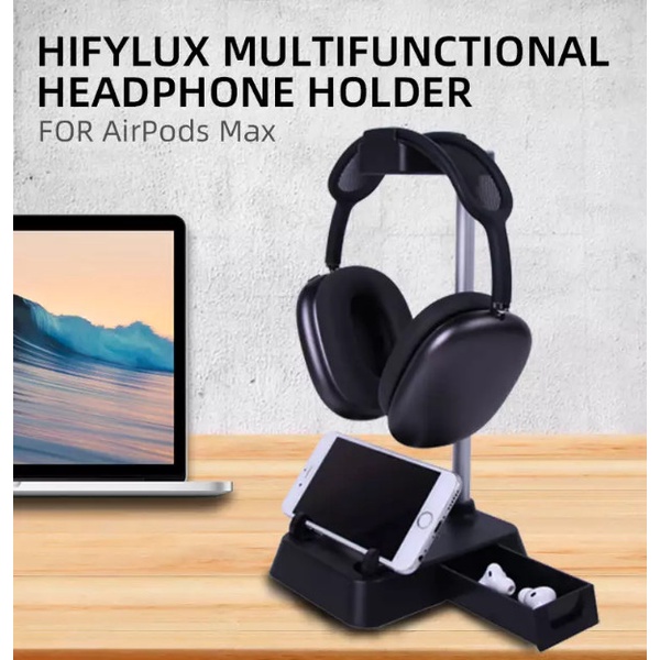 Hifylux Multifunctional Headphone Holder For Airpods Max With Drawer