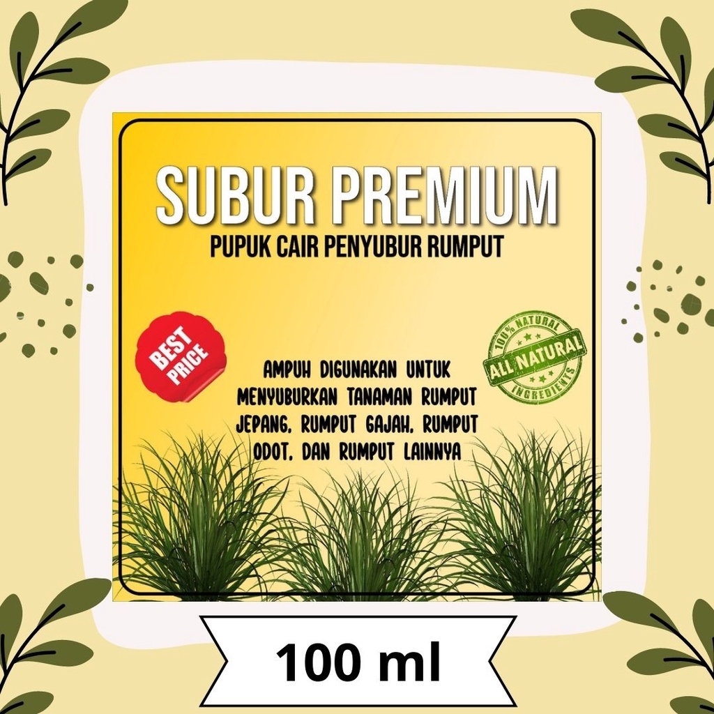 JUAL Spray Pupuk Cair Penyubur RUMPUT  100 ML MURAH AMPUH Produk Hormon Penyubur Daun Tanaman Pertan