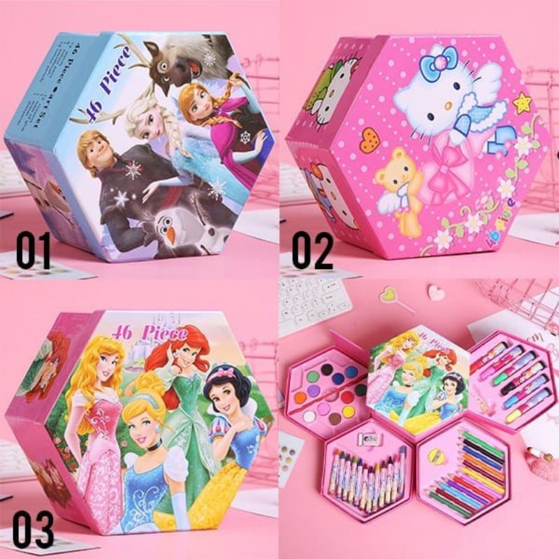 

Crayon Set 46 Pcs Shenar Alat Lukis Gambar Anak