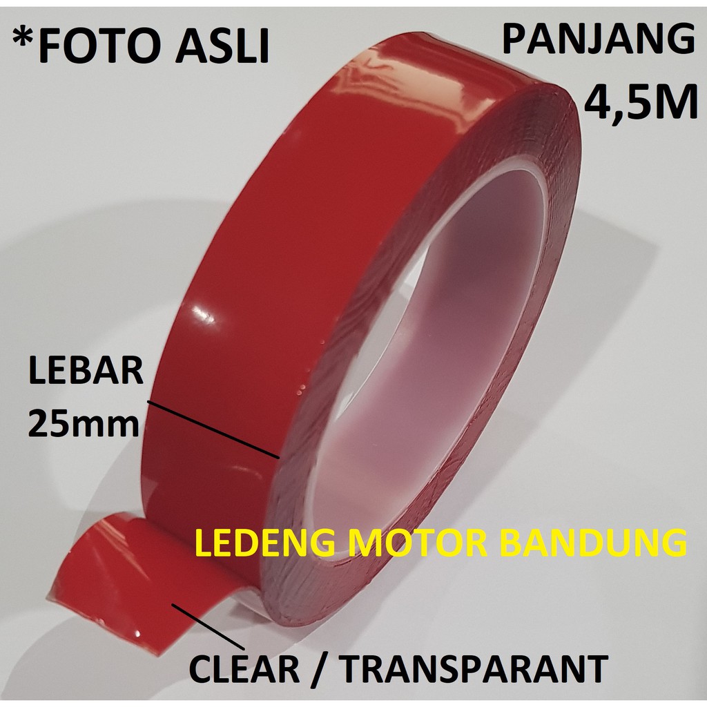 Double Tape 3M Clear Tranparant Lem Kaca Bening Dobel Perekat Foam