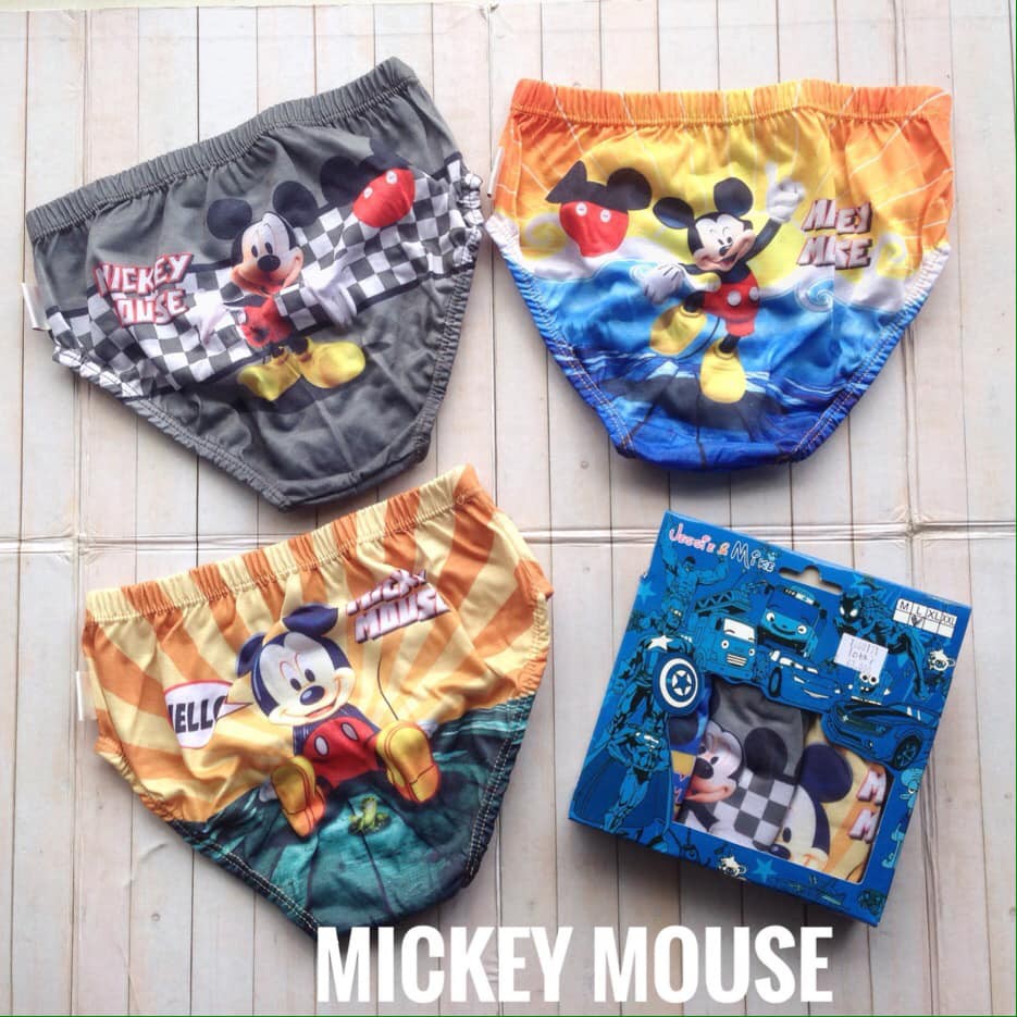 Celana dalam CD anak cowok kotakan isi 3 karakter Jessie & mike