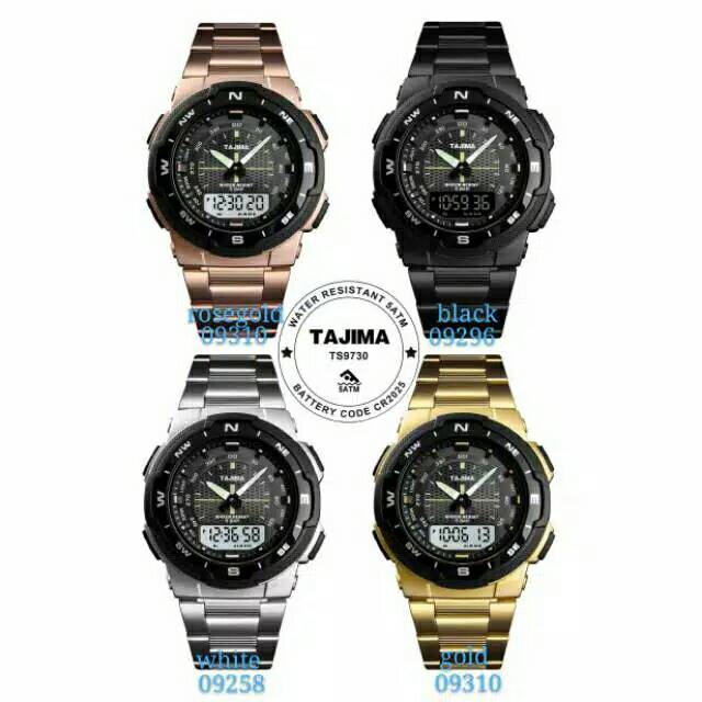 Jam tangan  tajima TS9730 Analog digital Tahan Air