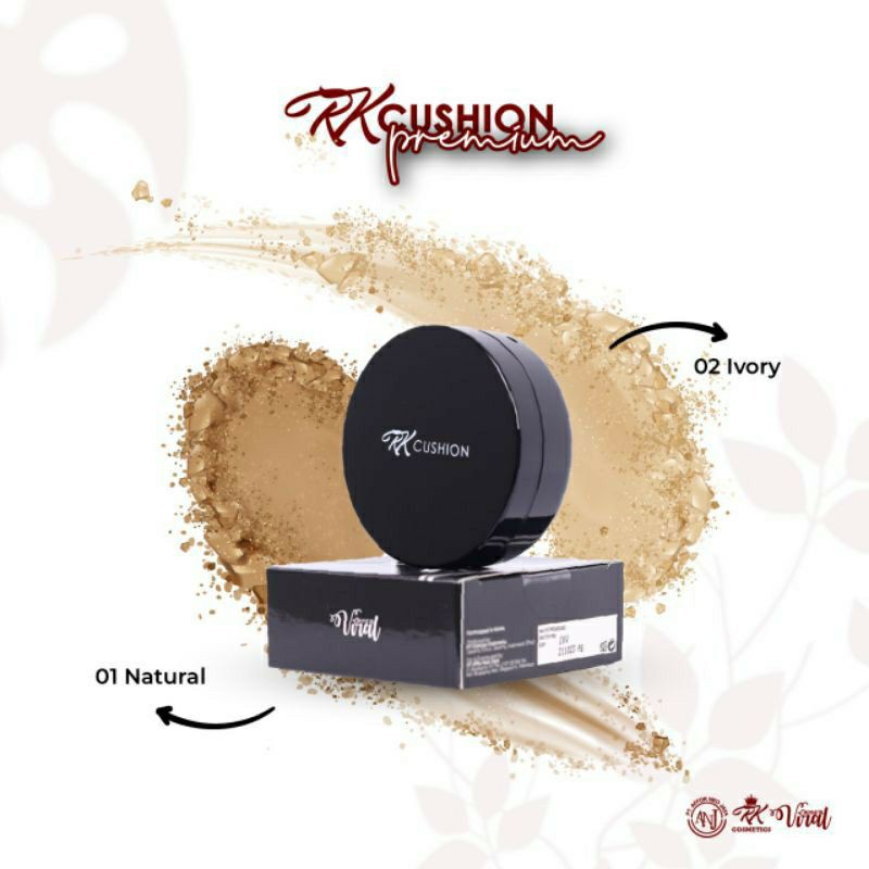 CUSHION RK GLOW PREMIUM IVORY NATURAL GLOWING BPOM KOSMETIK AMAN BUMIL BUSUI - nasaherbalbwi