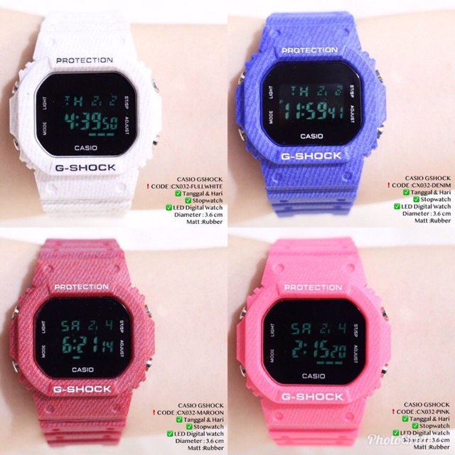 Jam tangan digital pria wanita CASIO GSHOCK GLS5600 segi anti air SPORT termurah CX032 CX060