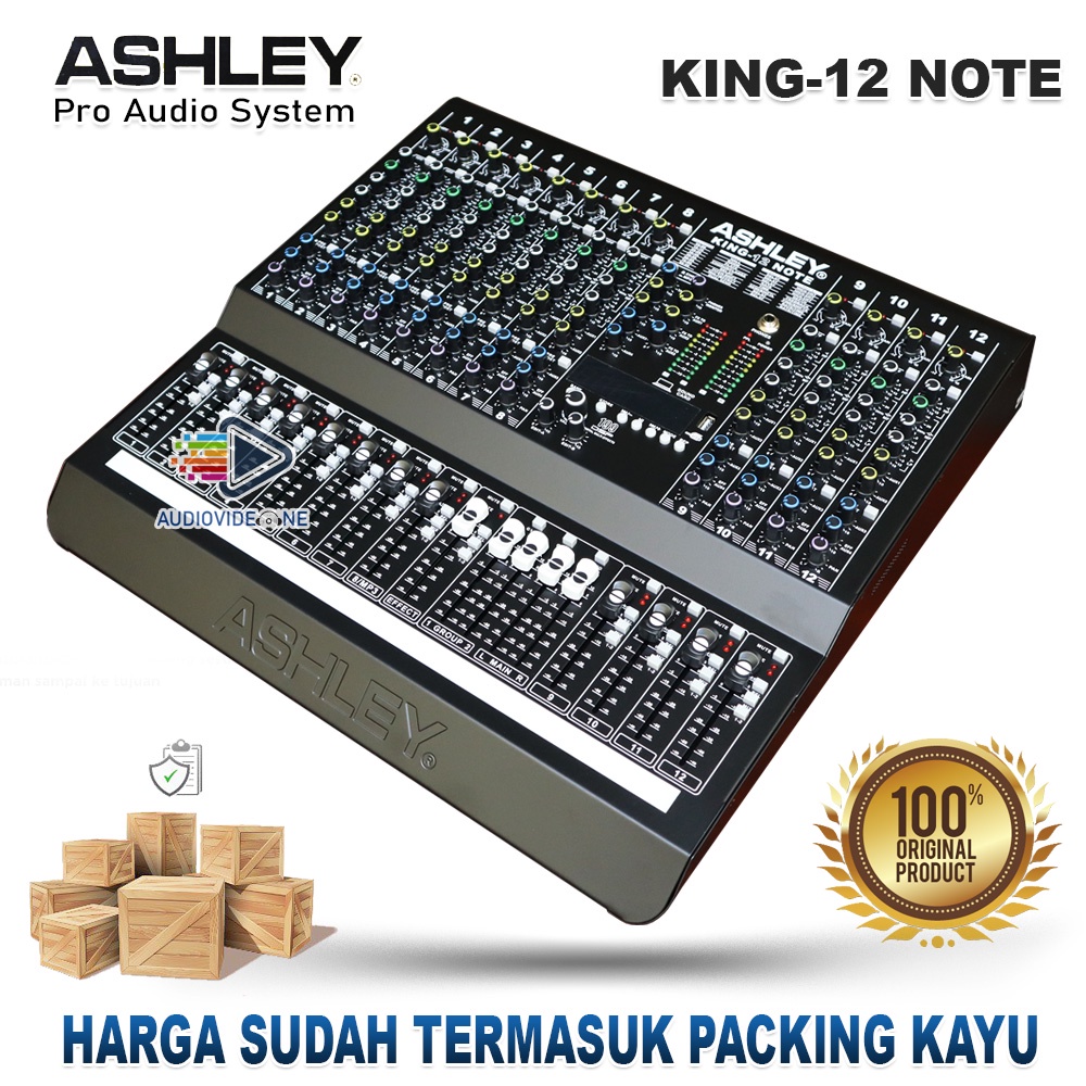 Mixer Ashley King-12 Note Mikser Audio Bluetooth 12 Chanel 199 Dsp Original King12 Note