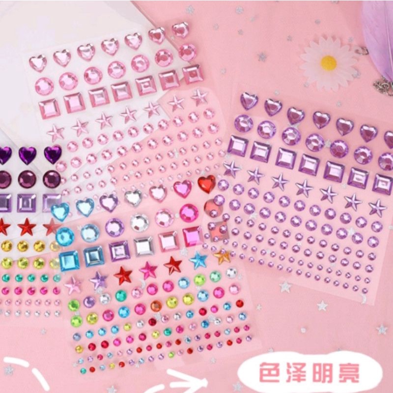 Sticker Stiker Kristal DIAMOND SHINY DIY Scrapbook Kerajinan Make up