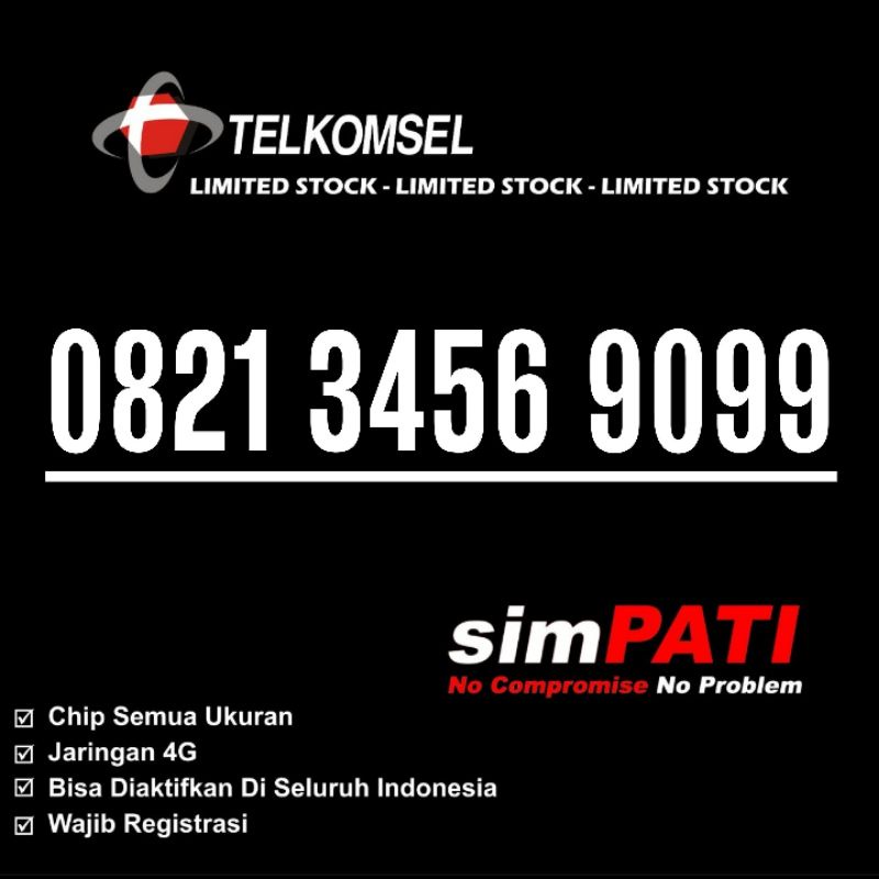 Kartu Perdana Simpati Nomor Cantik Serian Naik Urut Rapi - Nomor Cantik Simpati 4G angka naik 081234