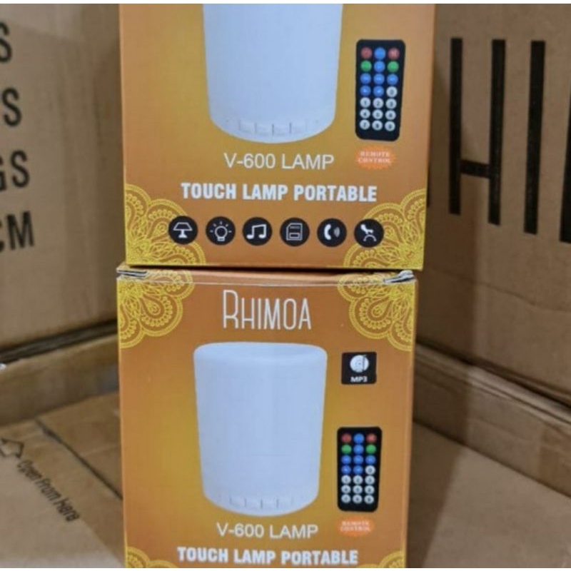 Speaker Bluetooth Speaker Rhimoa v600 Lampu + Remote - Putih