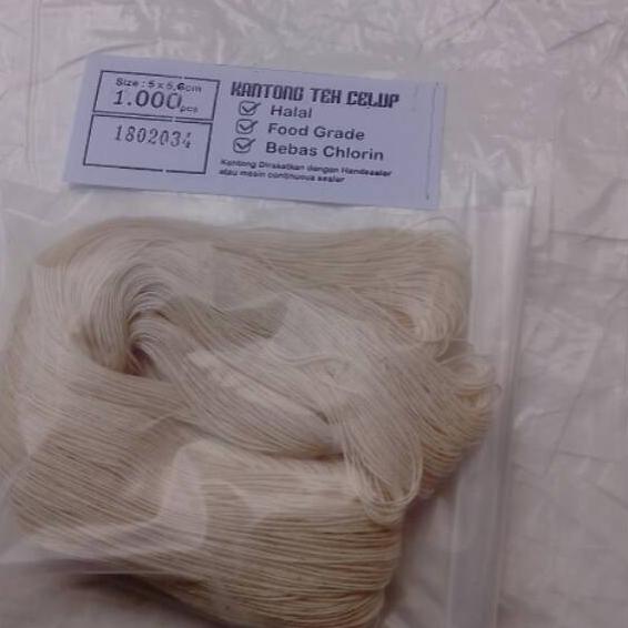 

☼ Kantong teh dapat berdiri 1000 pcs + benang food grade ➬