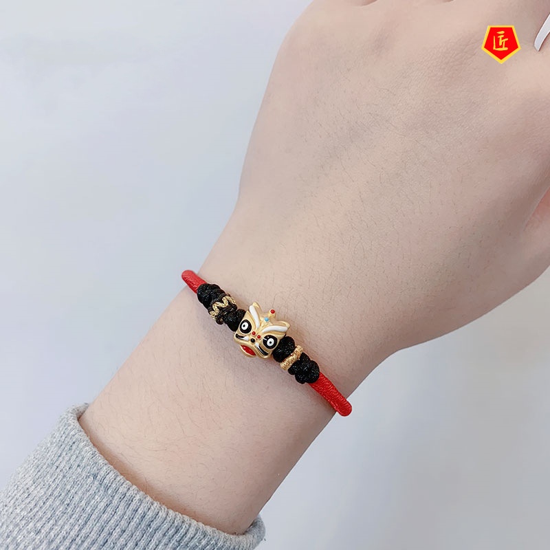 [Ready Stock]Golden Lion Dance Lucky Beads Bracelet