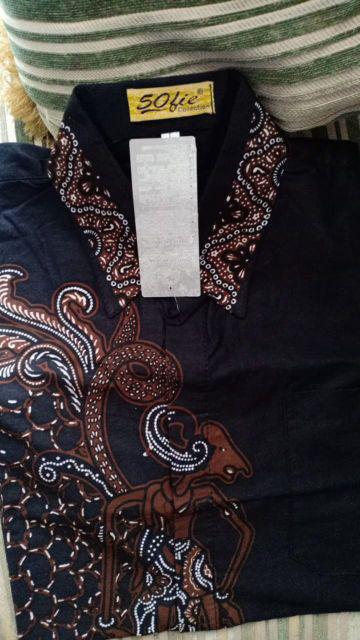 Baju Batik Wayang Kemeja Batik Lengan Pendek Batik Pria Dewasa M L Xl Xxl Katun