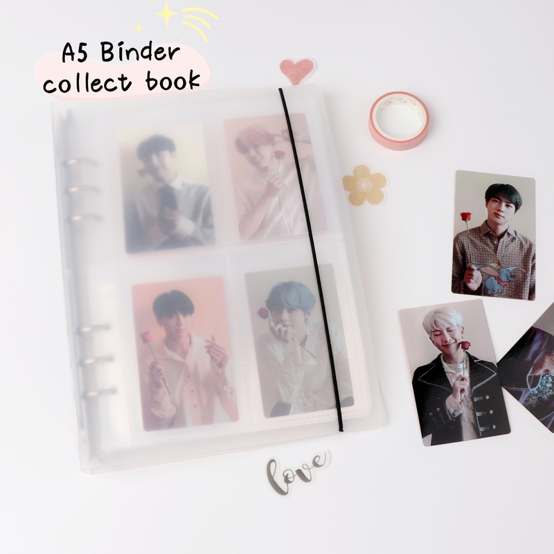 Cover Buku Binder A5 Bahan Pp Matte Dengan 6 Lubang Untuk Album Foto